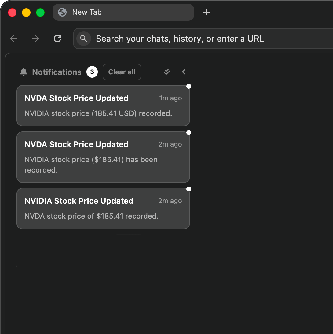 Get notified when work is done